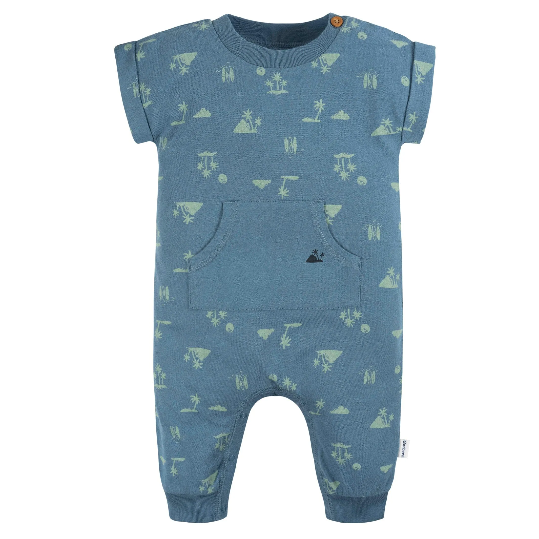 2-Pack Baby Boys Surfing Rompers