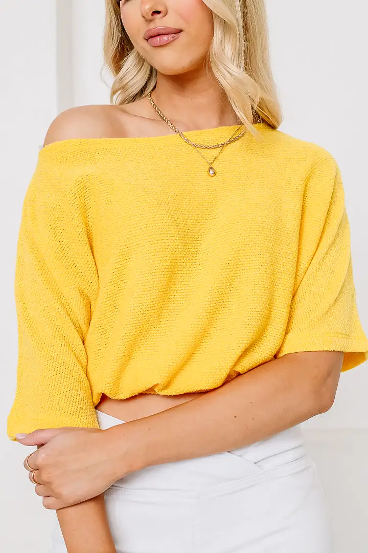 A Ray Of Sunshine Cropped Top | Yellow