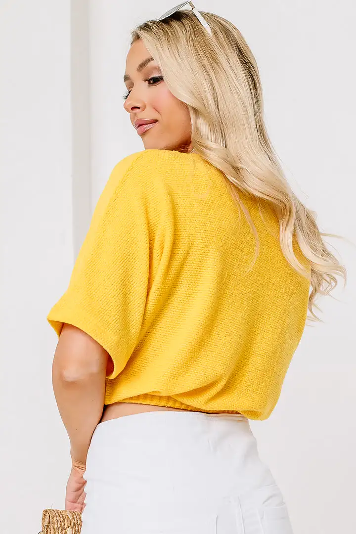 A Ray Of Sunshine Cropped Top | Yellow