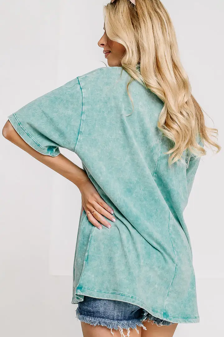 All My Life Oversized Top | Blue Lagoon