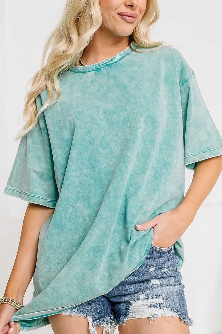 All My Life Oversized Top | Blue Lagoon