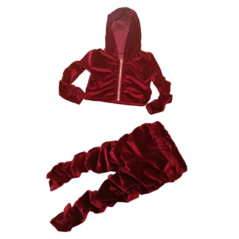 Baby Velvet Stacked Jogging Set