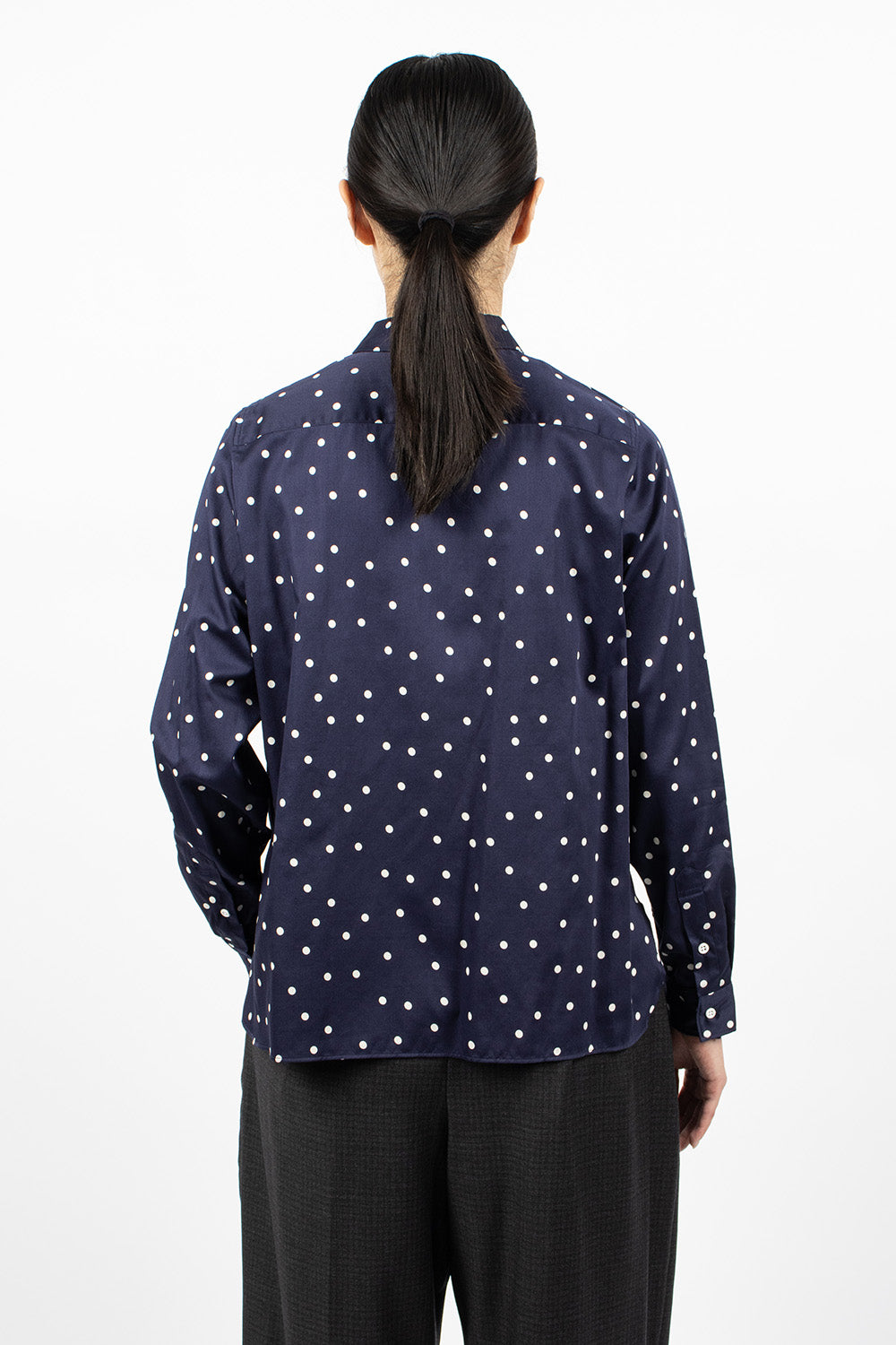 Billie Shirt Dark Navy/Ivory Dots