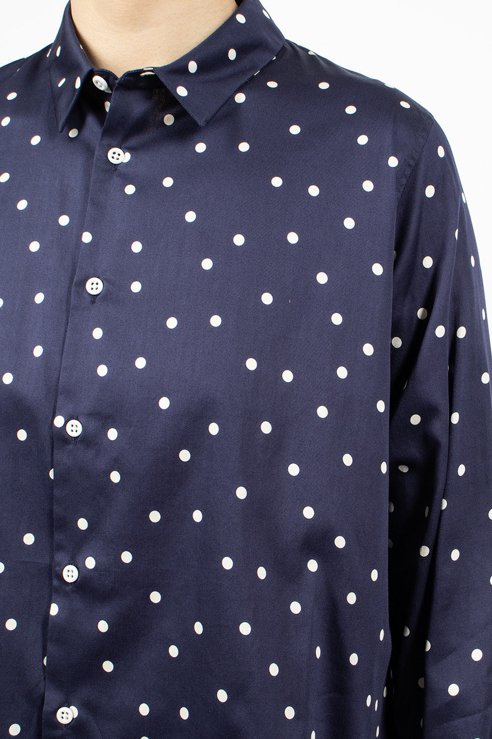 Billie Shirt Dark Navy/Ivory Dots