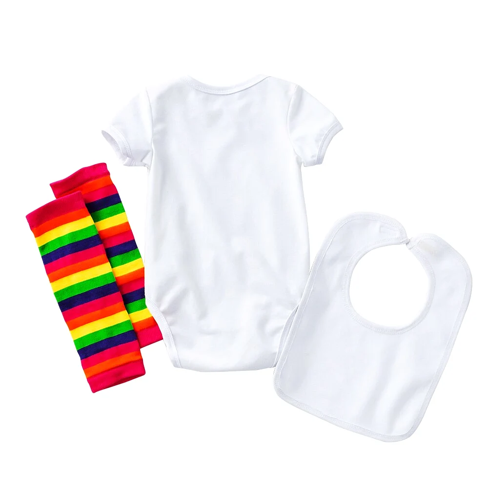 Candy Baby Rompers  & Bibs  3pcs/set