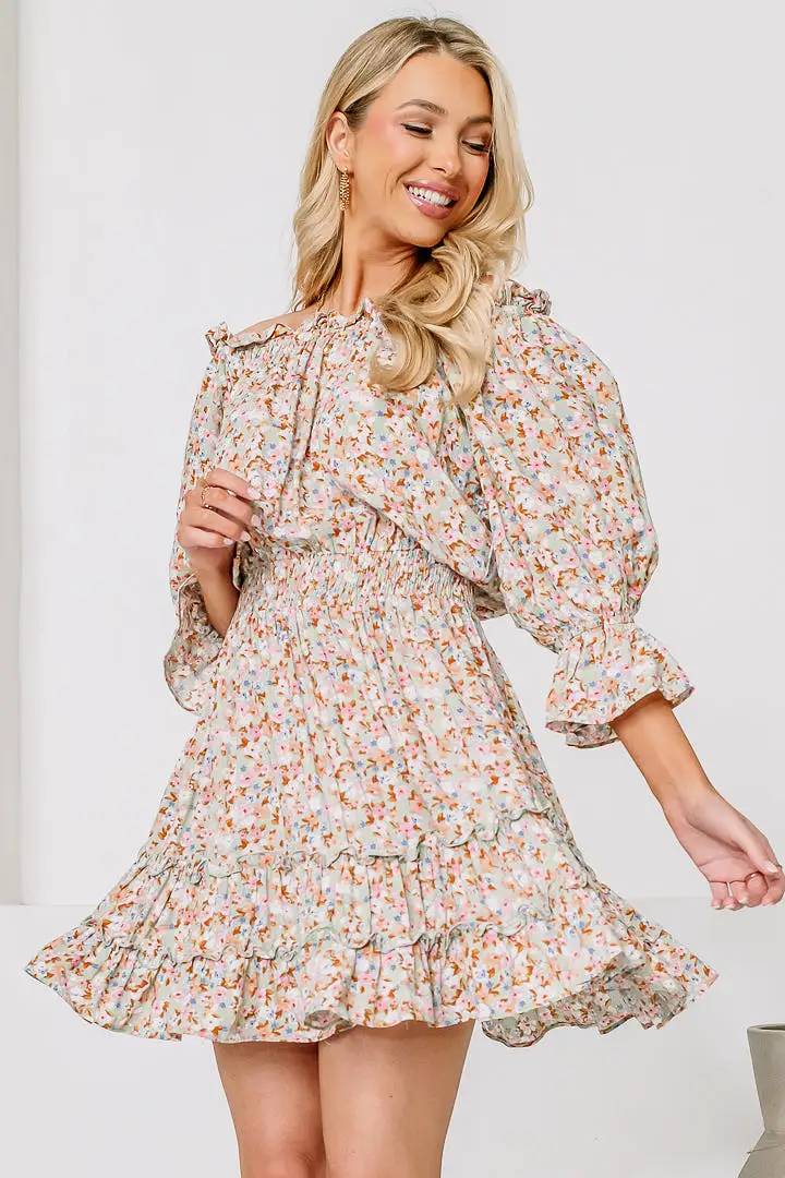 Countryside Picnic Floral Mini Dress