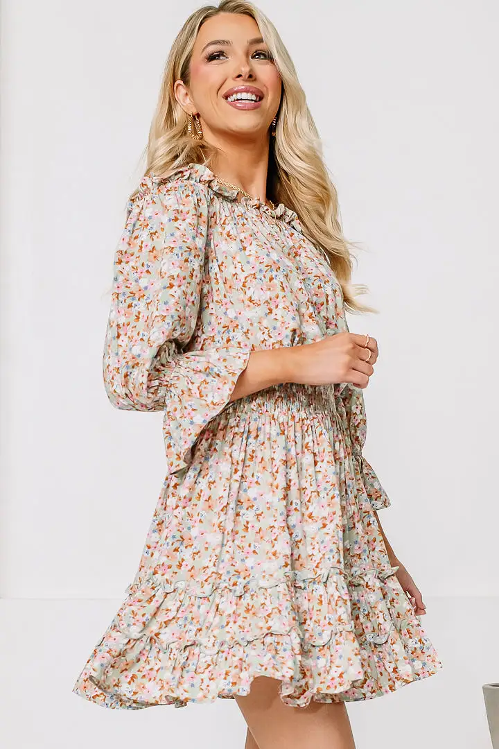 Countryside Picnic Floral Mini Dress