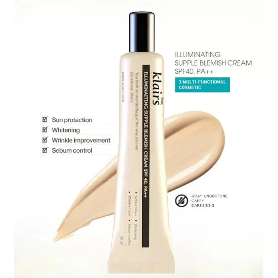 Dear Klairs Illuminating Supple Blemish Cream SPF40 PA+++40ML