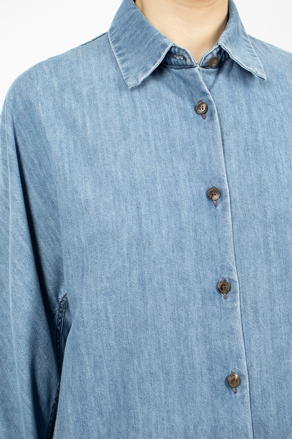 Denim Cocoon Shirt Light Blue