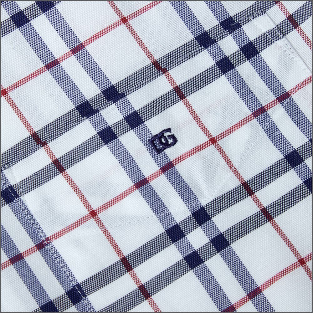 Drifter Giovanni Navy, white & Red Check Shirt<>