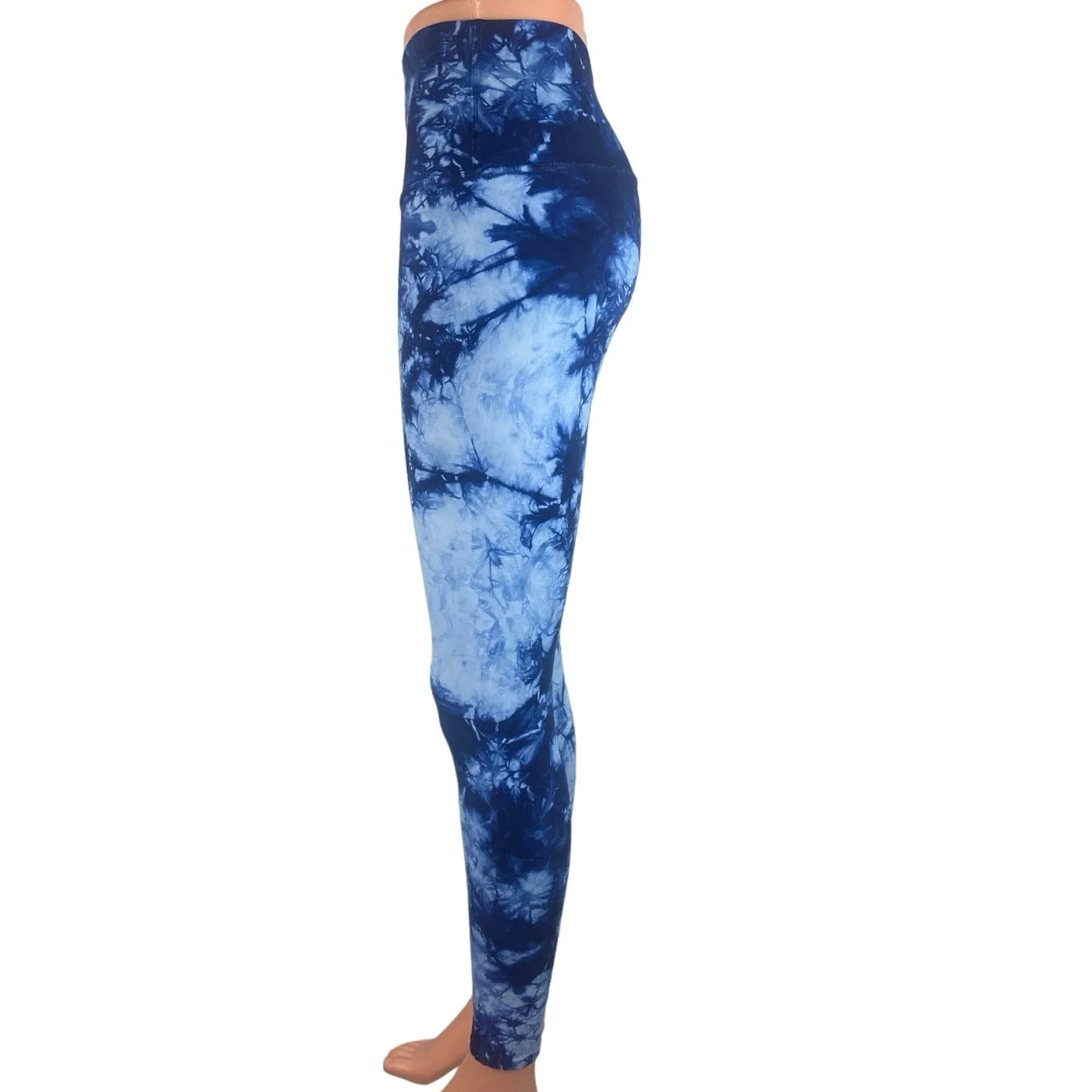 Electric & Rose Blue Tie Dye High Rise Compression Yoga Athletic Leggings Size S