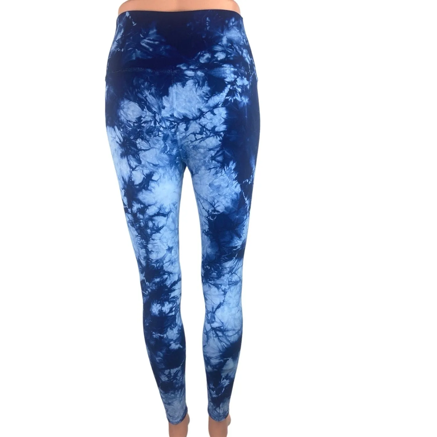 Electric & Rose Blue Tie Dye High Rise Compression Yoga Athletic Leggings Size S