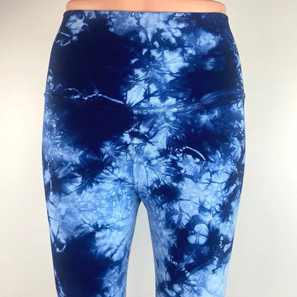 Electric & Rose Blue Tie Dye High Rise Compression Yoga Athletic Leggings Size S