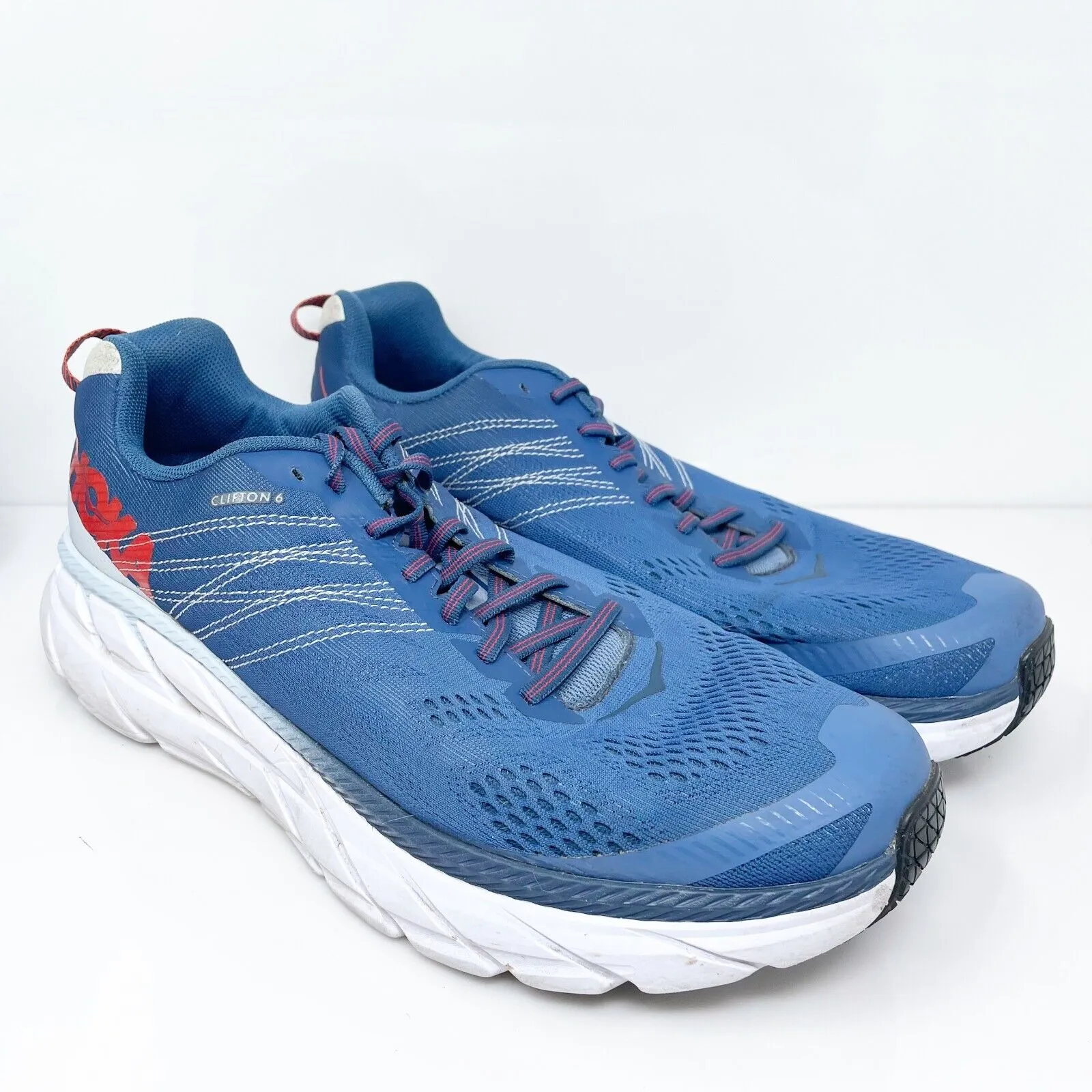 Hoka One One Mens Clifton 6 1102872 EBPA Blue Running Shoes Sneakers Size 11.5