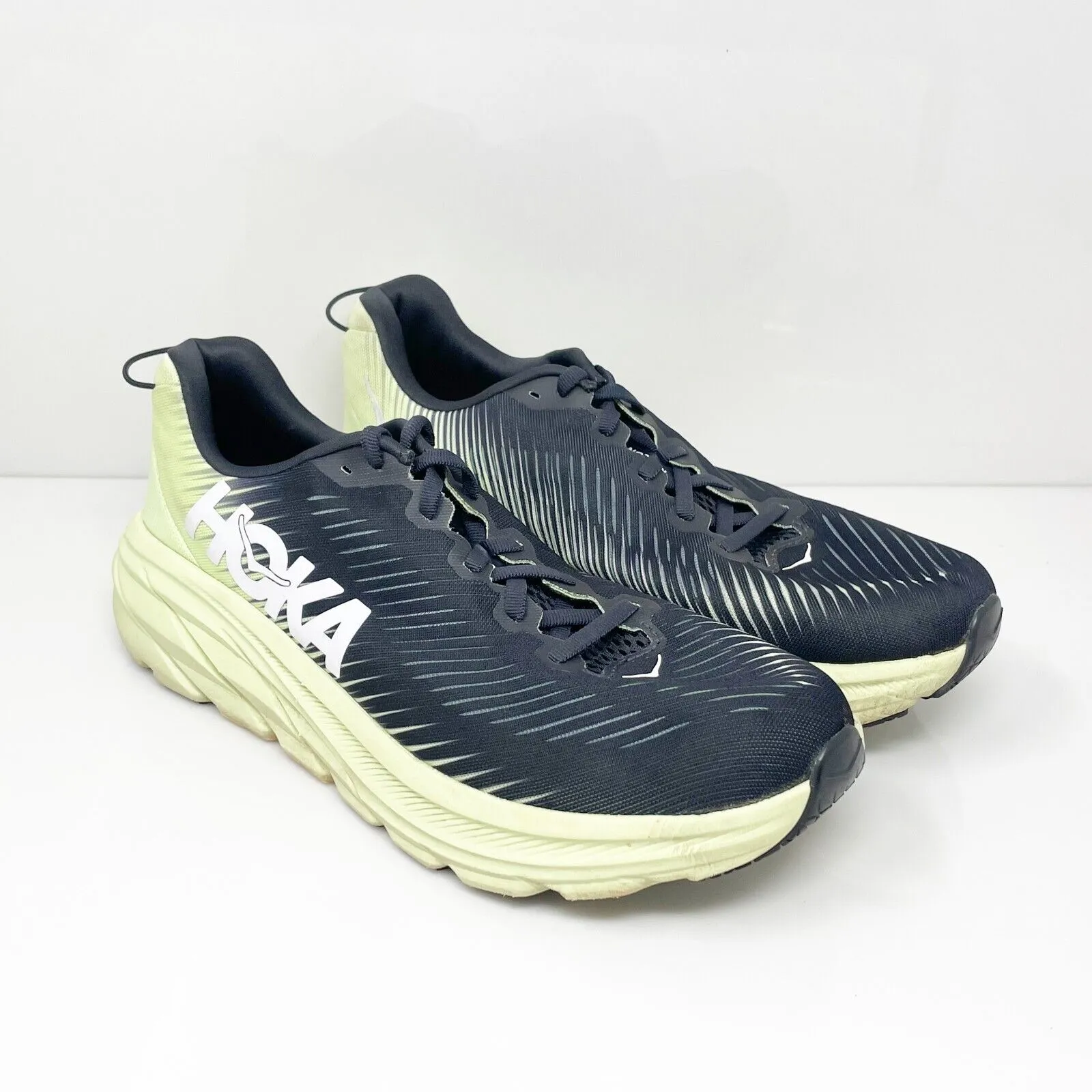 Hoka One One Mens Rincon 3 1119395 BGBT Black Running Shoes Sneakers Size 9.5 D