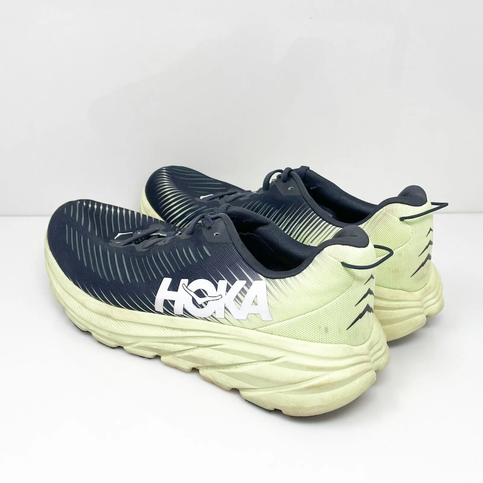 Hoka One One Mens Rincon 3 1119395 BGBT Black Running Shoes Sneakers Size 9.5 D