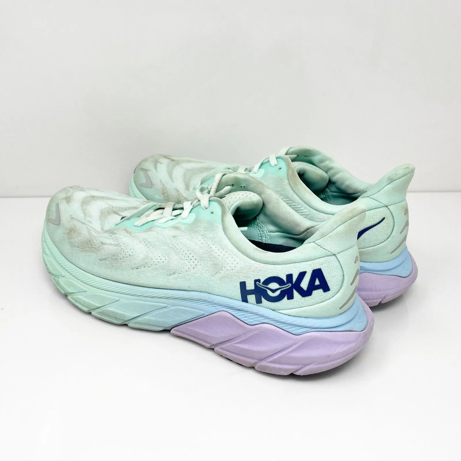 Hoka One One Womens Arahi 6 1123195 SOLM Blue Running Shoes Sneakers Size 8.5 B