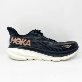 Hoka One One Womens Clifton 9 1127896 BRGL Black Running Shoes Sneakers Sz 6.5 B