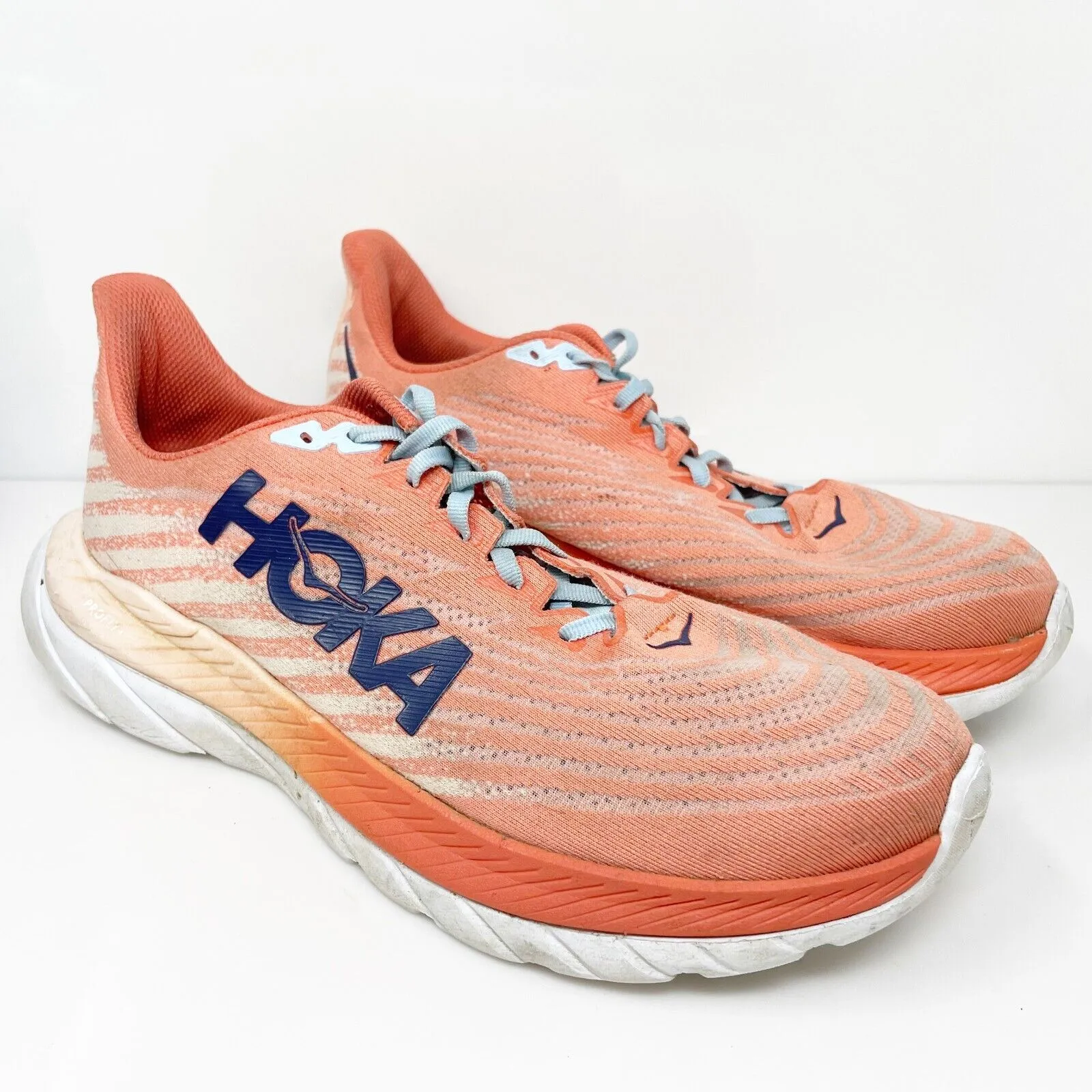 Hoka One One Womens Mach 5 1127894 CPPF Orange Running Shoes Sneakers Size 11 B