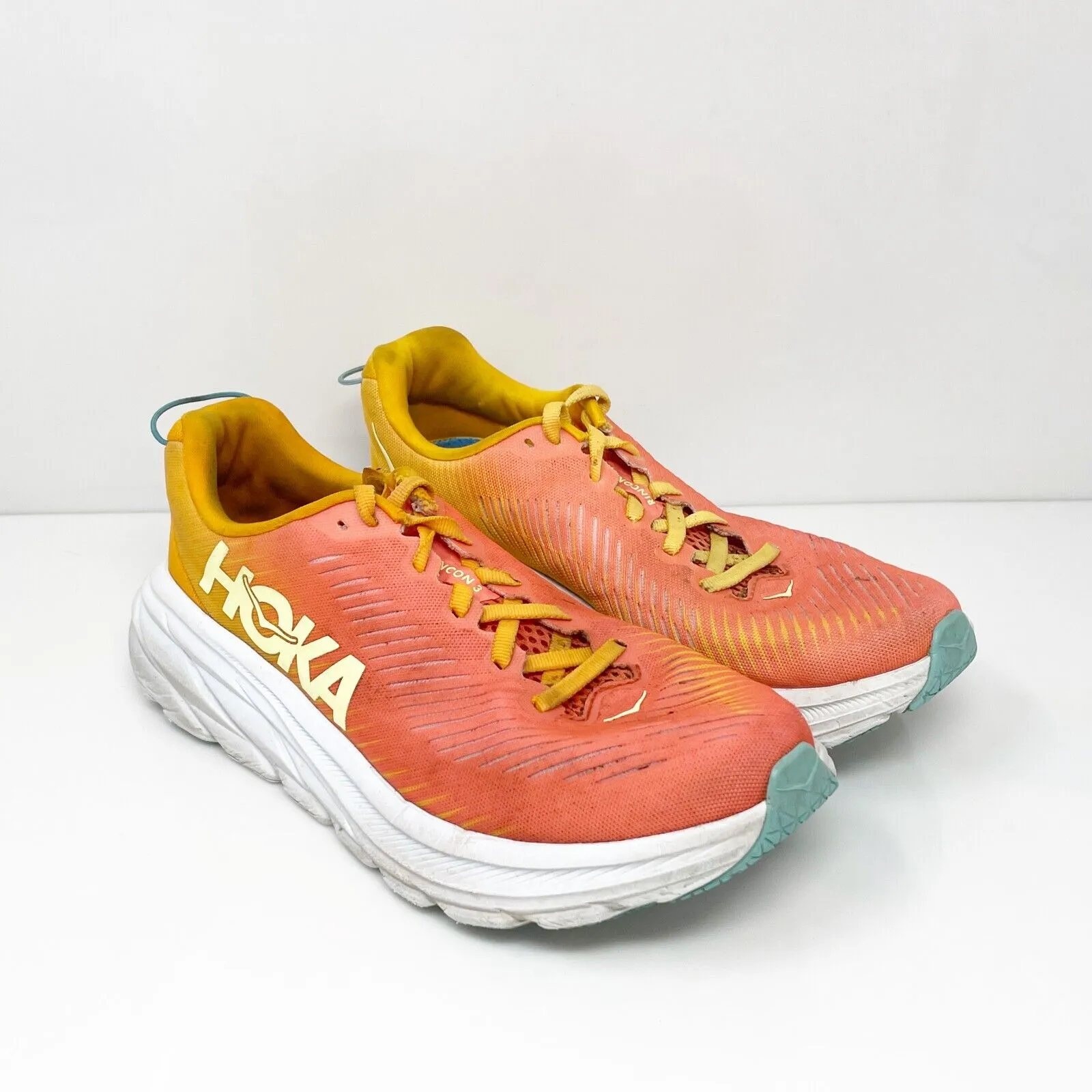 Hoka One One Womens Rincon 3 1119396 CRYW Orange Running Shoes Sneakers Sz 7.5 B