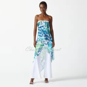 Joseph Ribkoff Tropical Print Mesh Jumpsuit - Style 242024