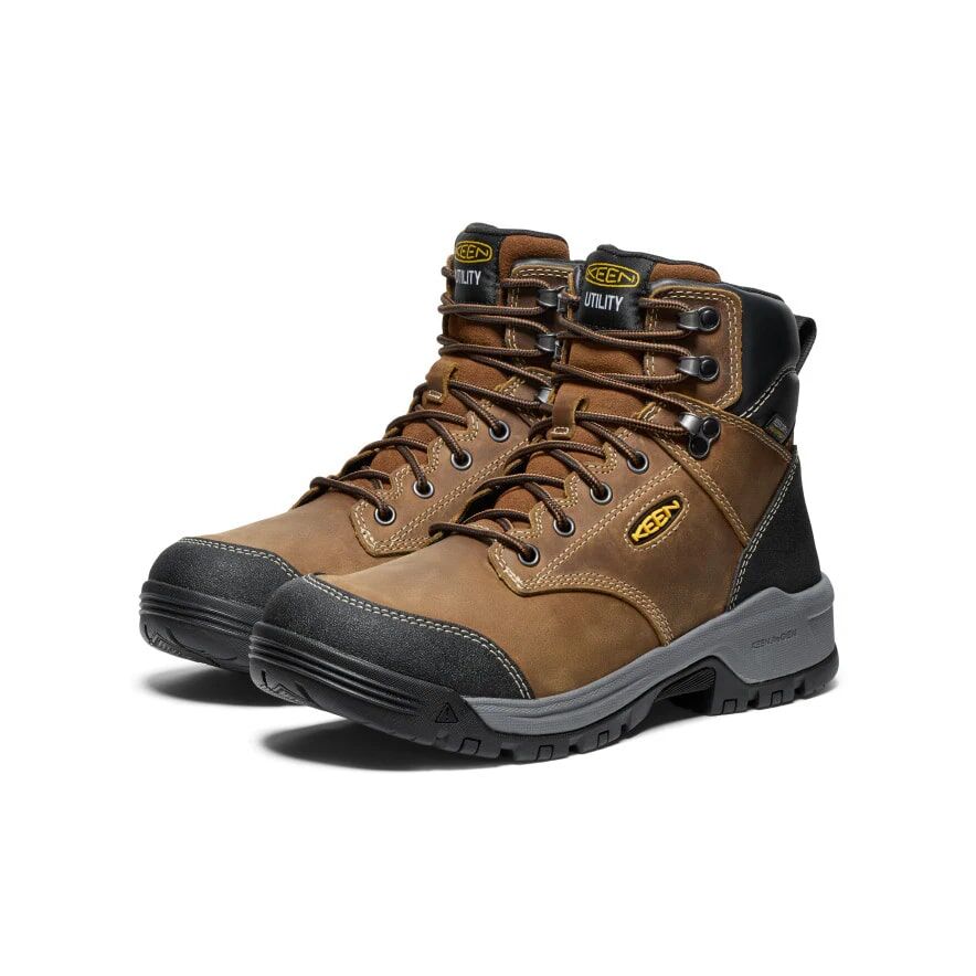 Keen Men's Evanston 6-in Waterproof Boot in Bison