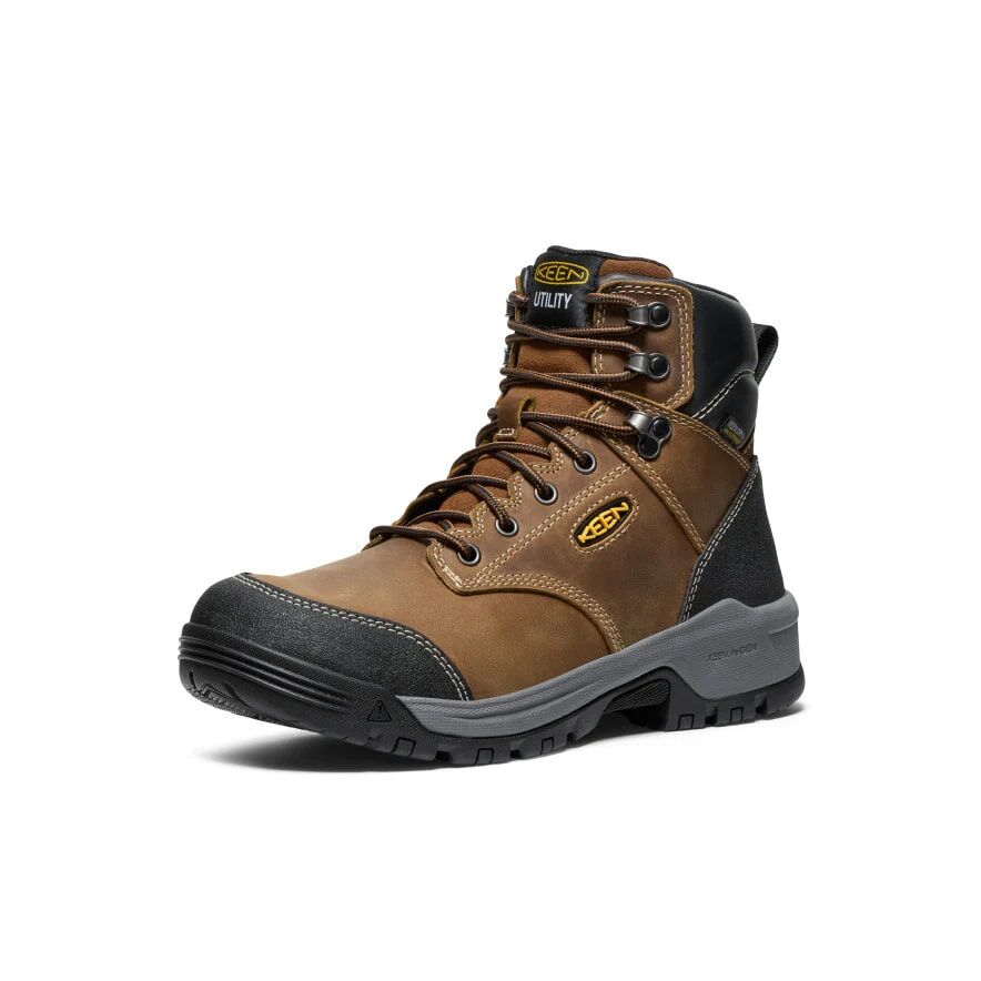 Keen Men's Evanston 6-in Waterproof Boot in Bison