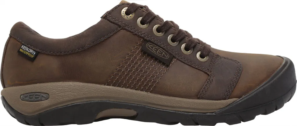 Keen Mens Austin Low Waterproof Oxford- Chocolate Brown