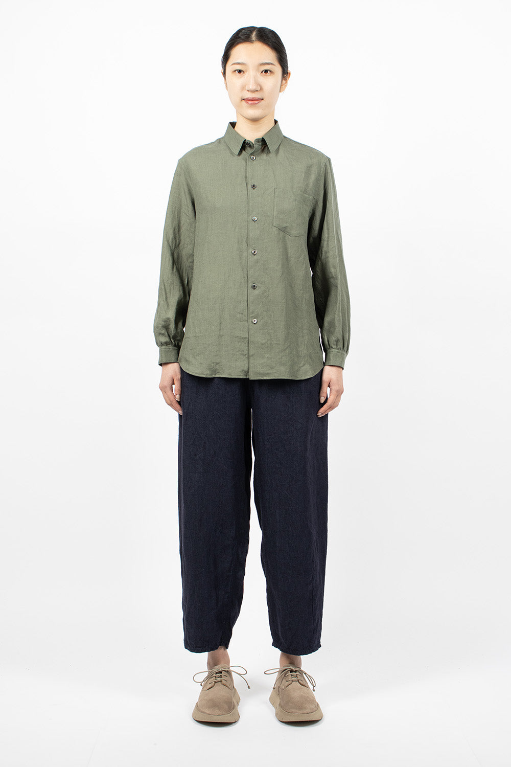 Linen Shirt Sage Green