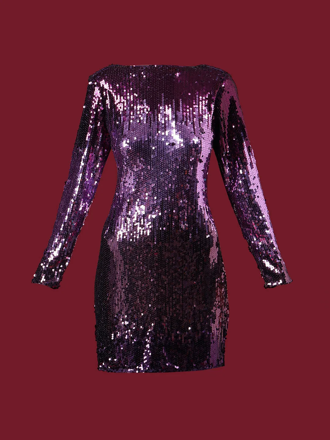 MARQUEE Purple Sequined Mini Dress