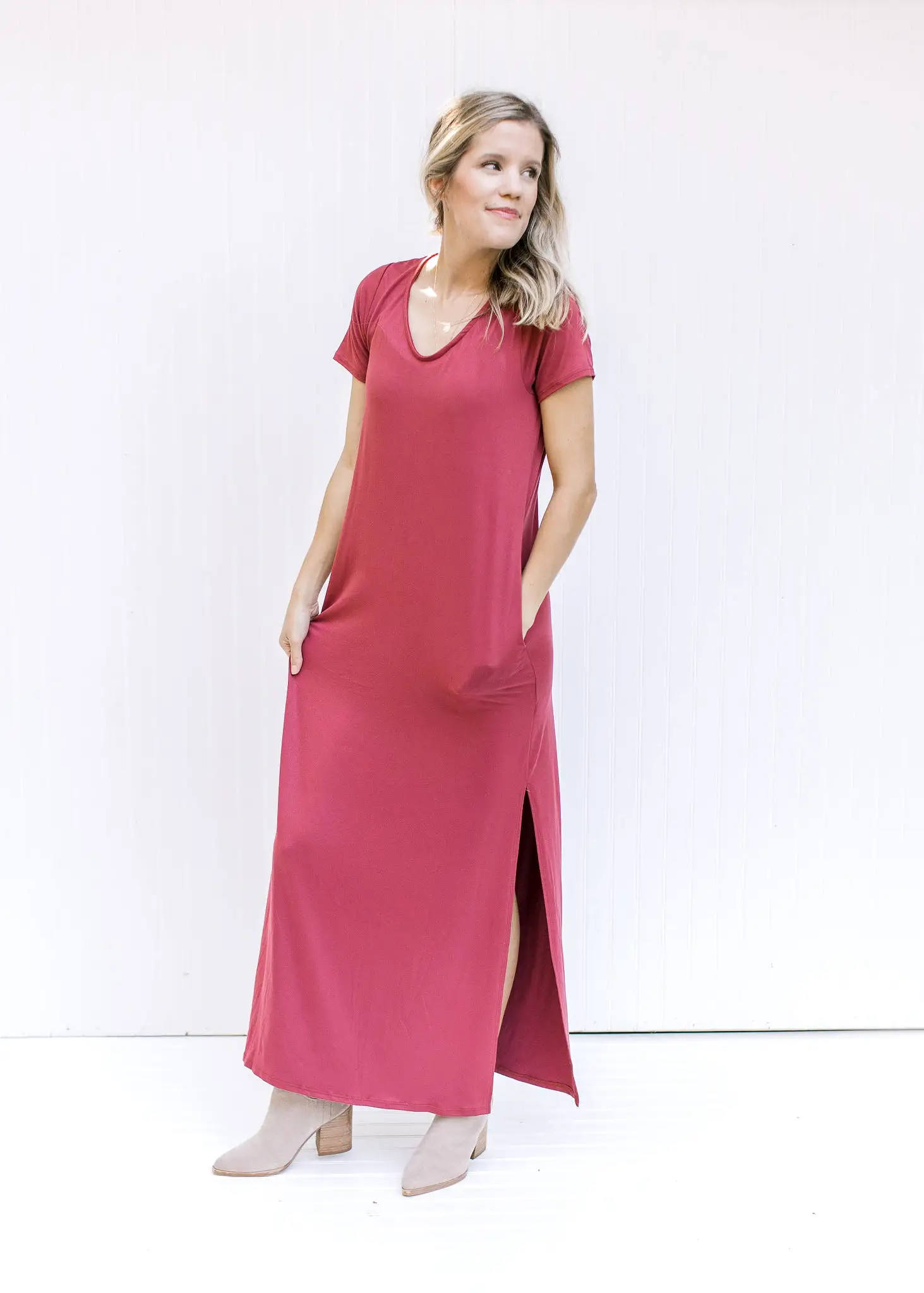 Marsala T-shirt Maxi