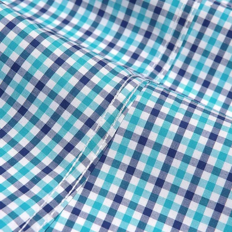 Men's Casual Plaid Checkered Cotton Full Sleeve Pocket-less Shirts