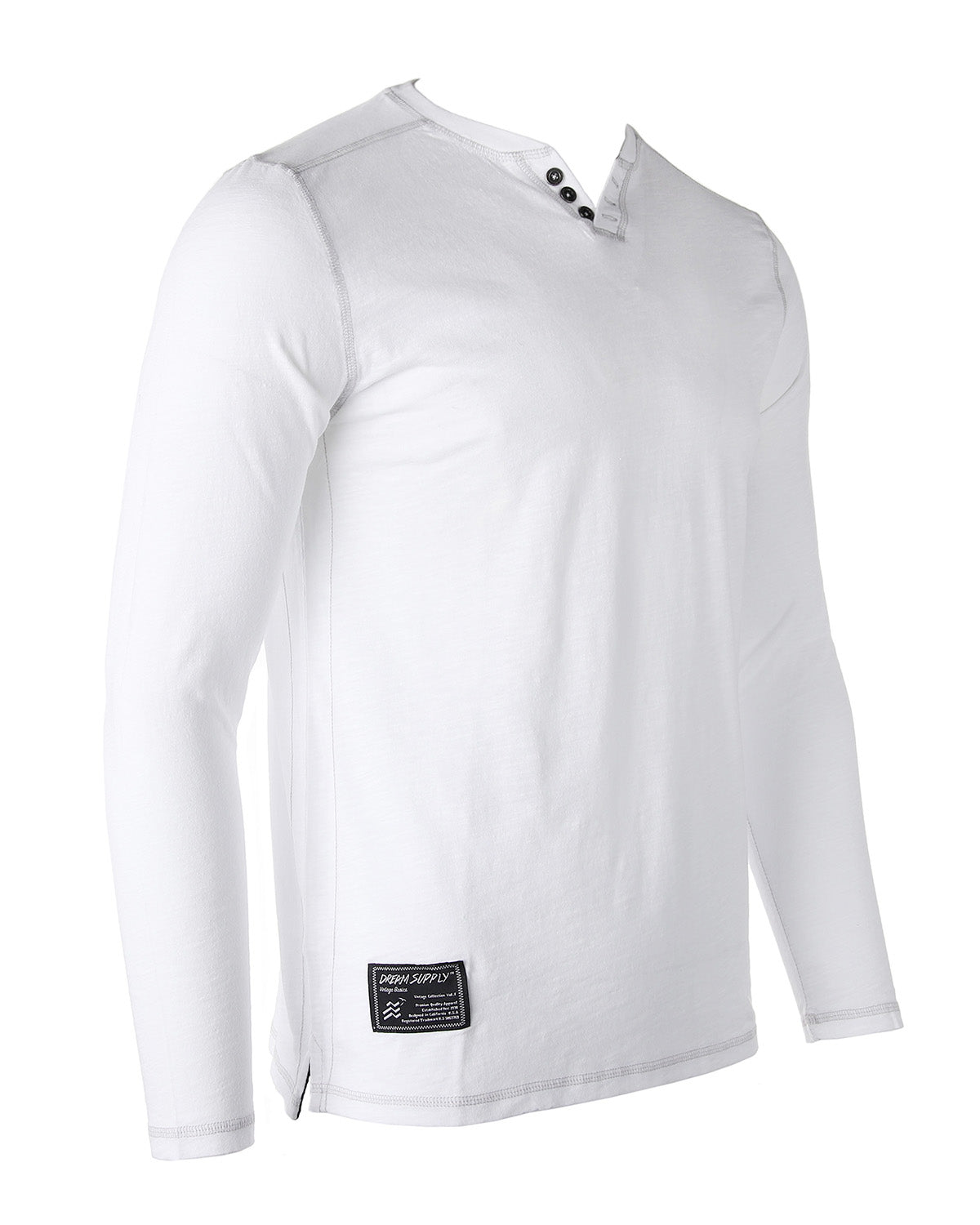 Mens Long Sleeve V-Neck Henley