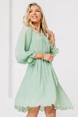 Mint For It Chiffon Dress | Mint Sage