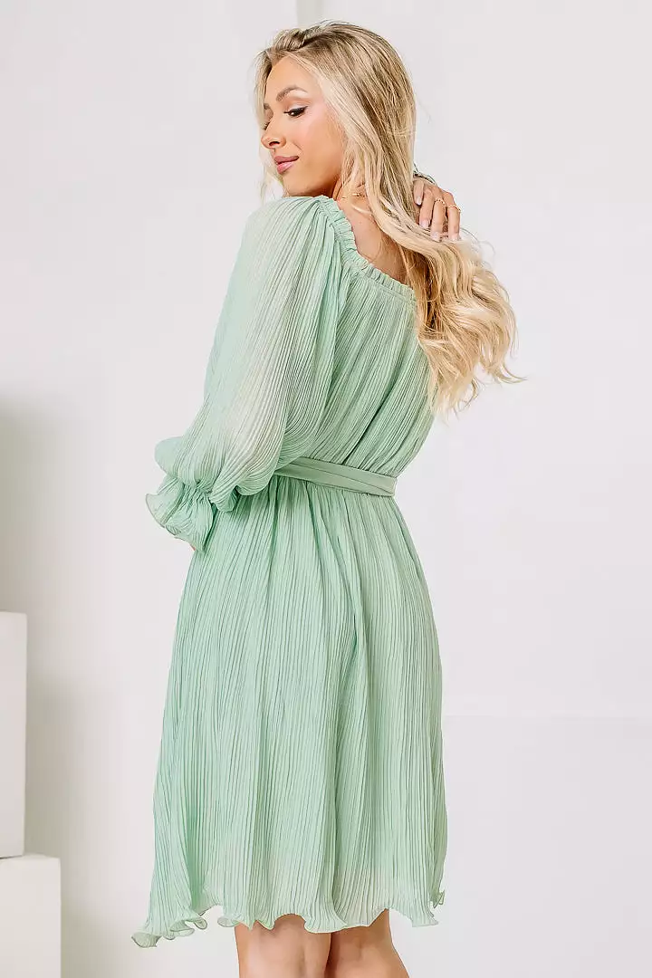 Mint For It Chiffon Dress | Mint Sage