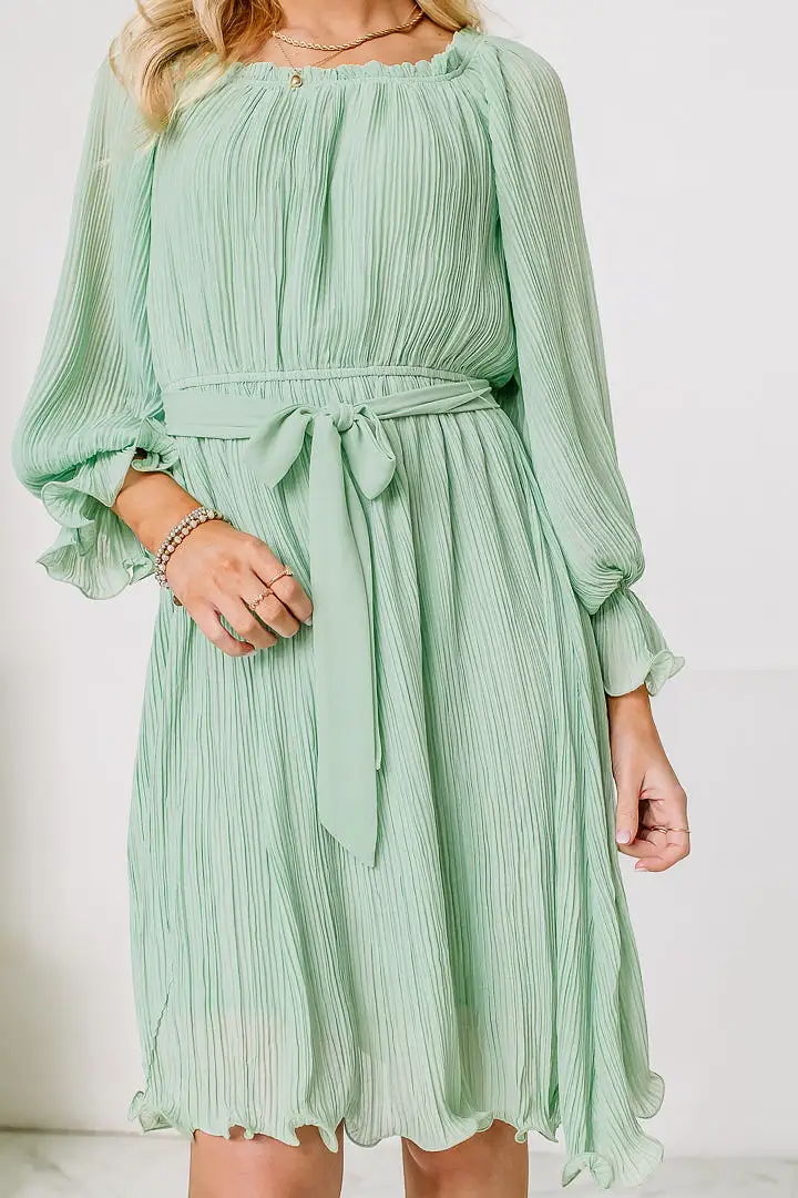 Mint For It Chiffon Dress | Mint Sage