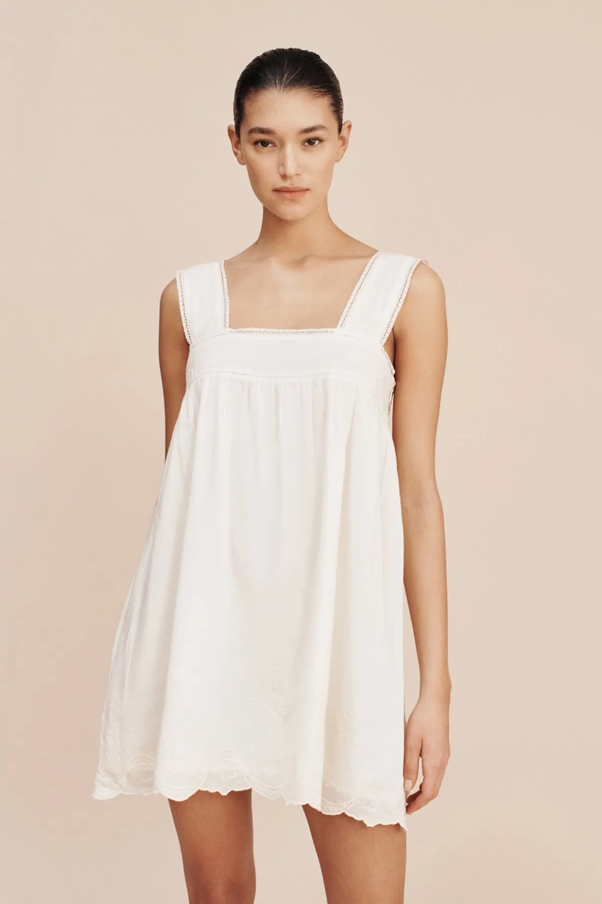 MYLAH MINI DRESS - CREAM