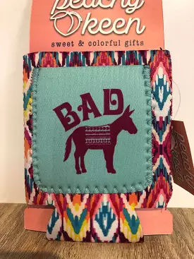 Peachy Keen Bad Ass Aztec Stubbie Cooler