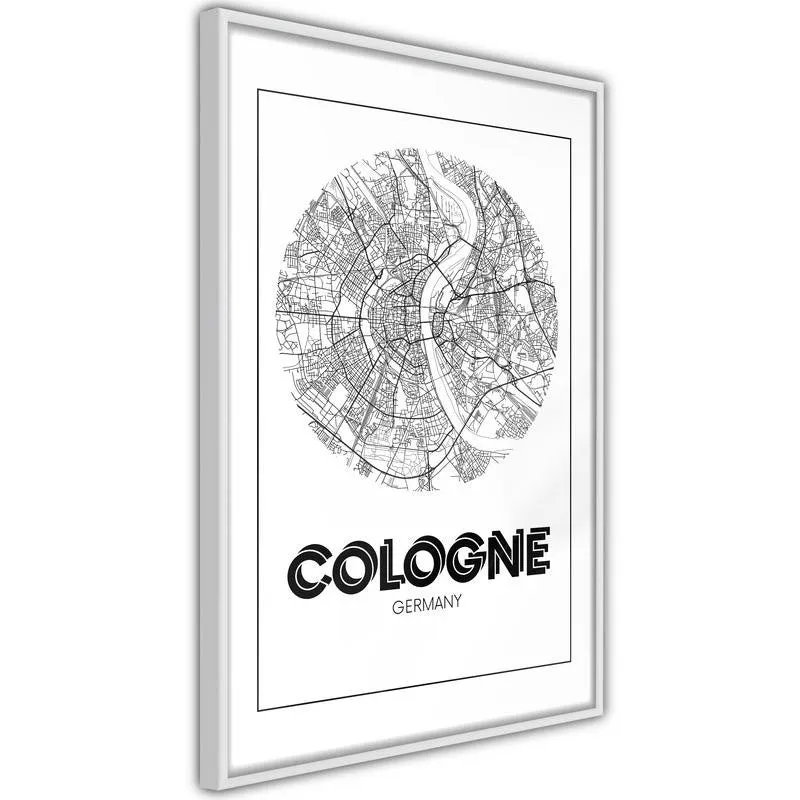 Poster City Map: Cologne (Round)