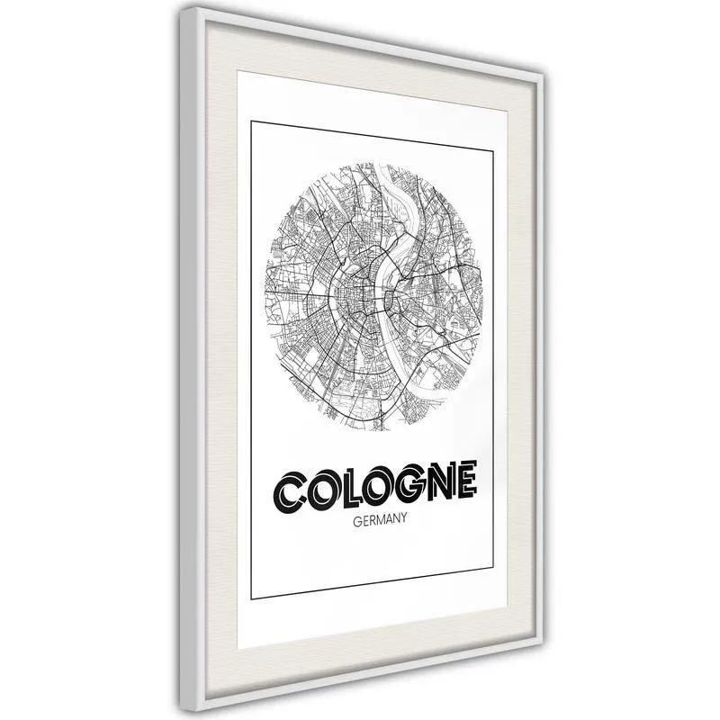 Poster City Map: Cologne (Round)