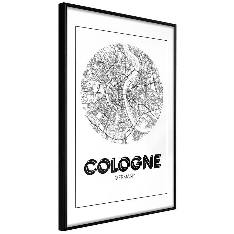 Poster City Map: Cologne (Round)