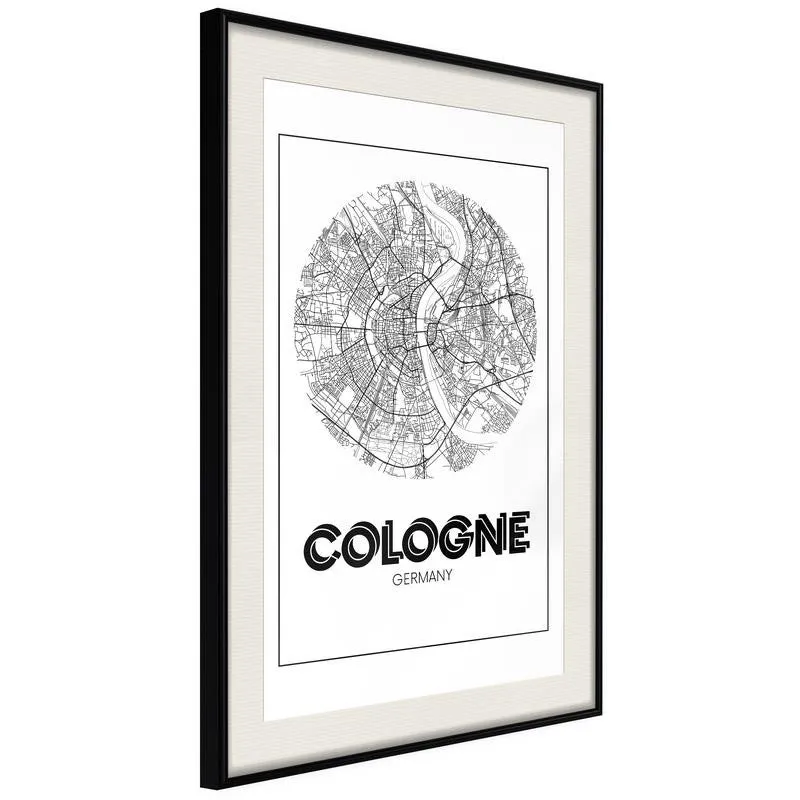 Poster City Map: Cologne (Round)