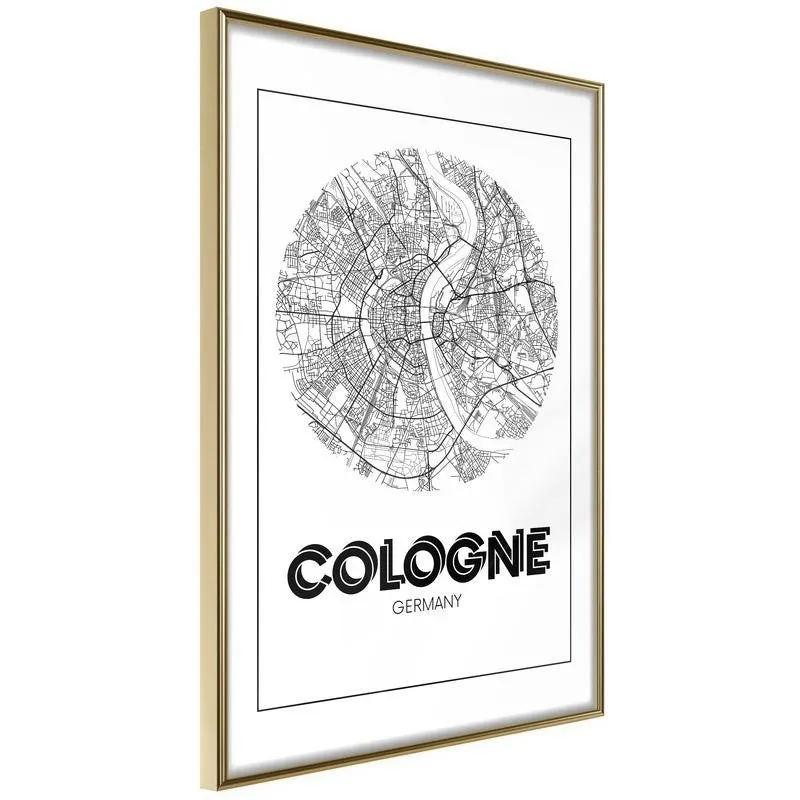 Poster City Map: Cologne (Round)