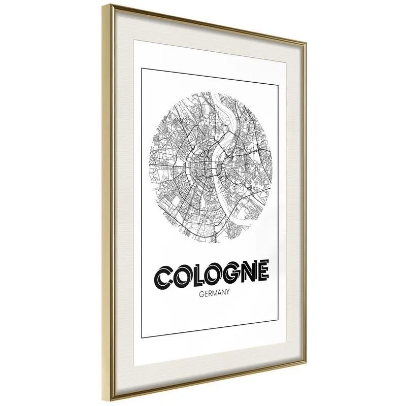 Poster City Map: Cologne (Round)