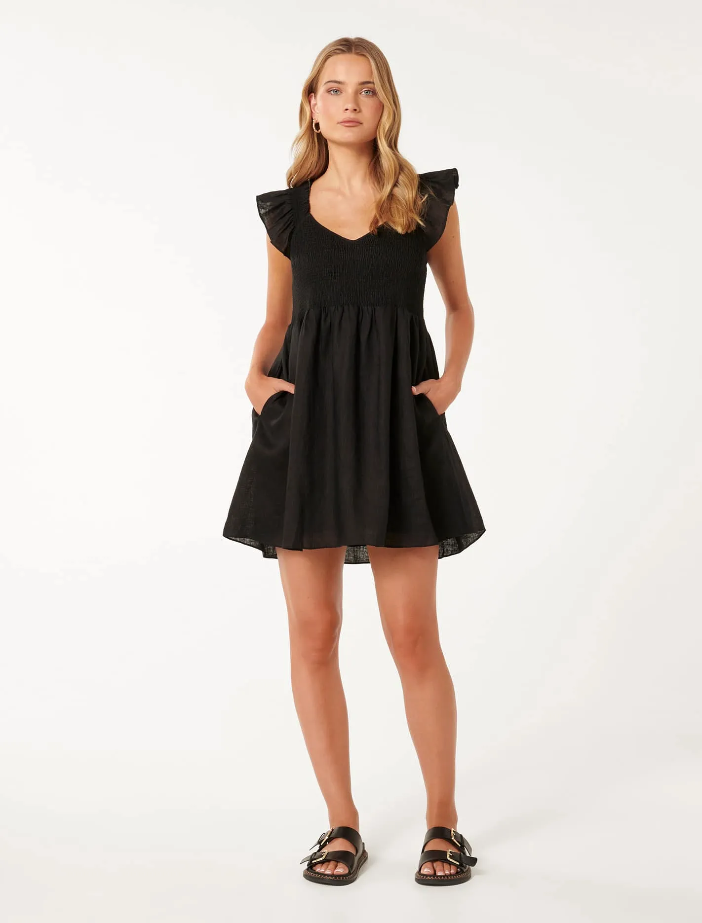 Presley Shirred Bodice Mini Dress