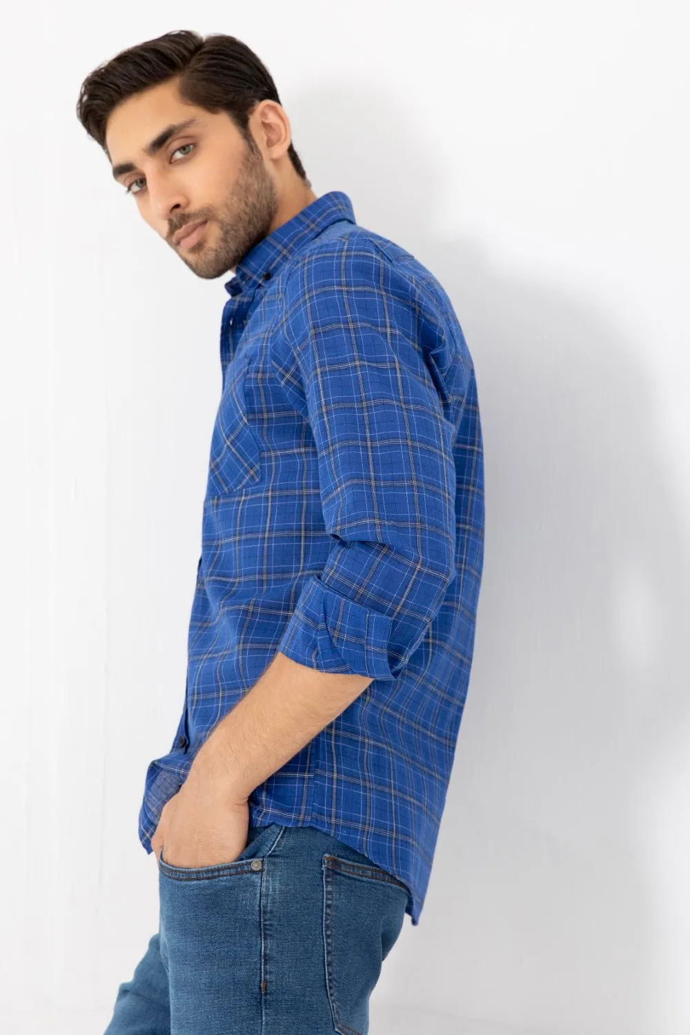 Royal Blue Casual Shirt