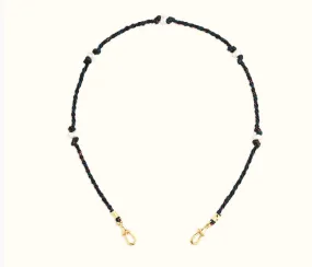 Silky Mauli Chain Pearl- Blue and Black 35cm