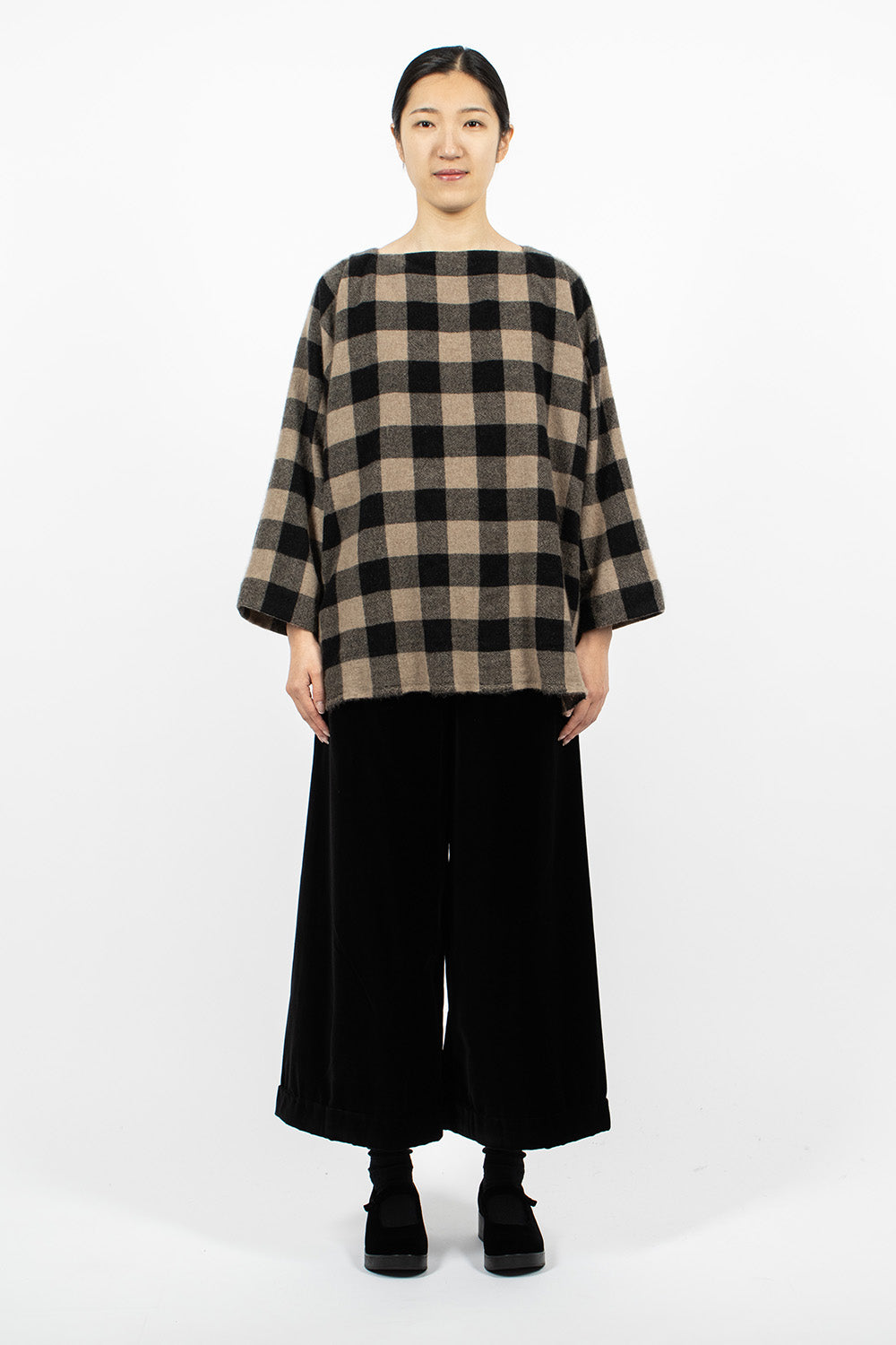 Square Check Shirt Brown/Black