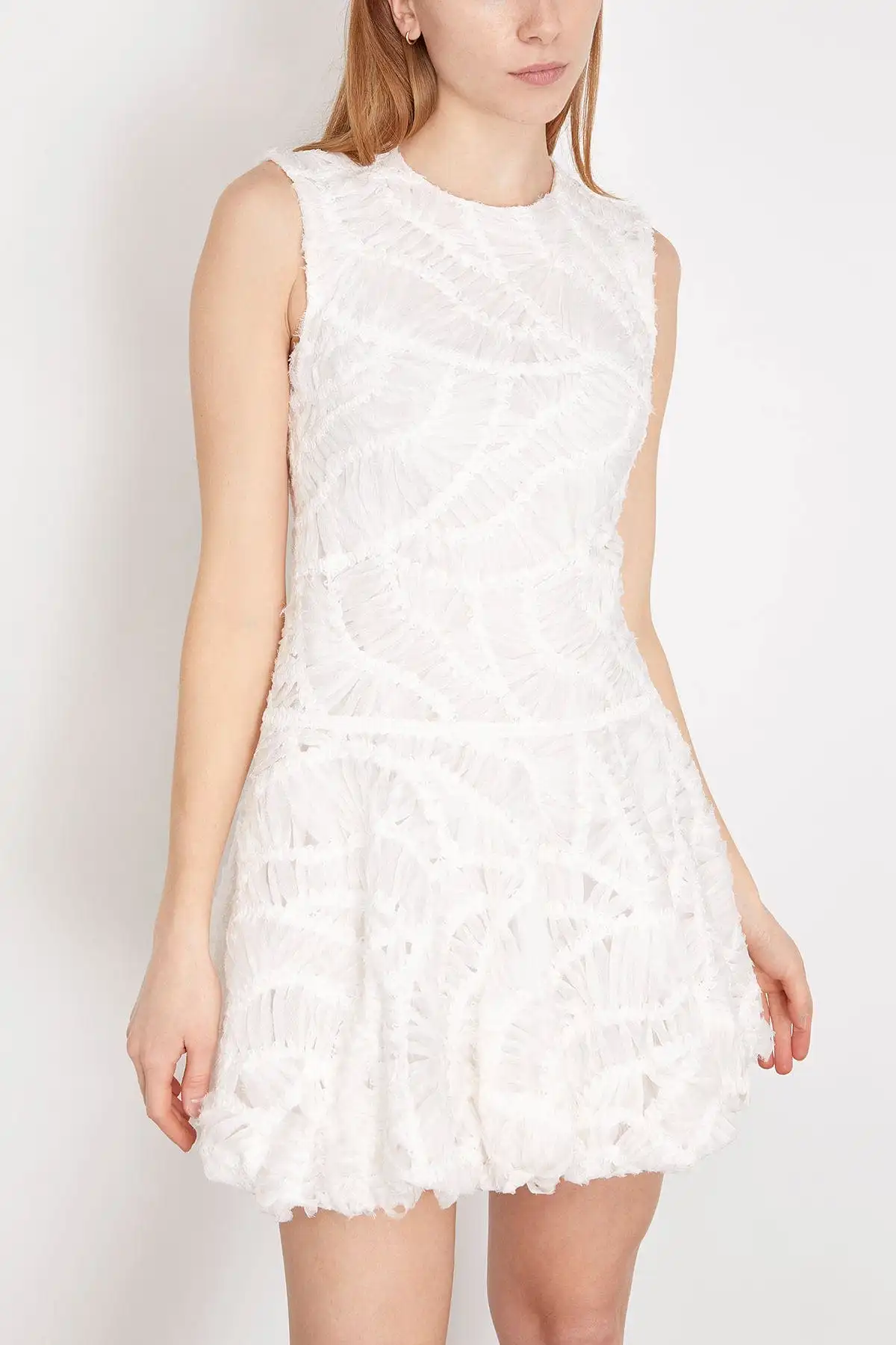 Vallan Sleeveless Mini Dress in White