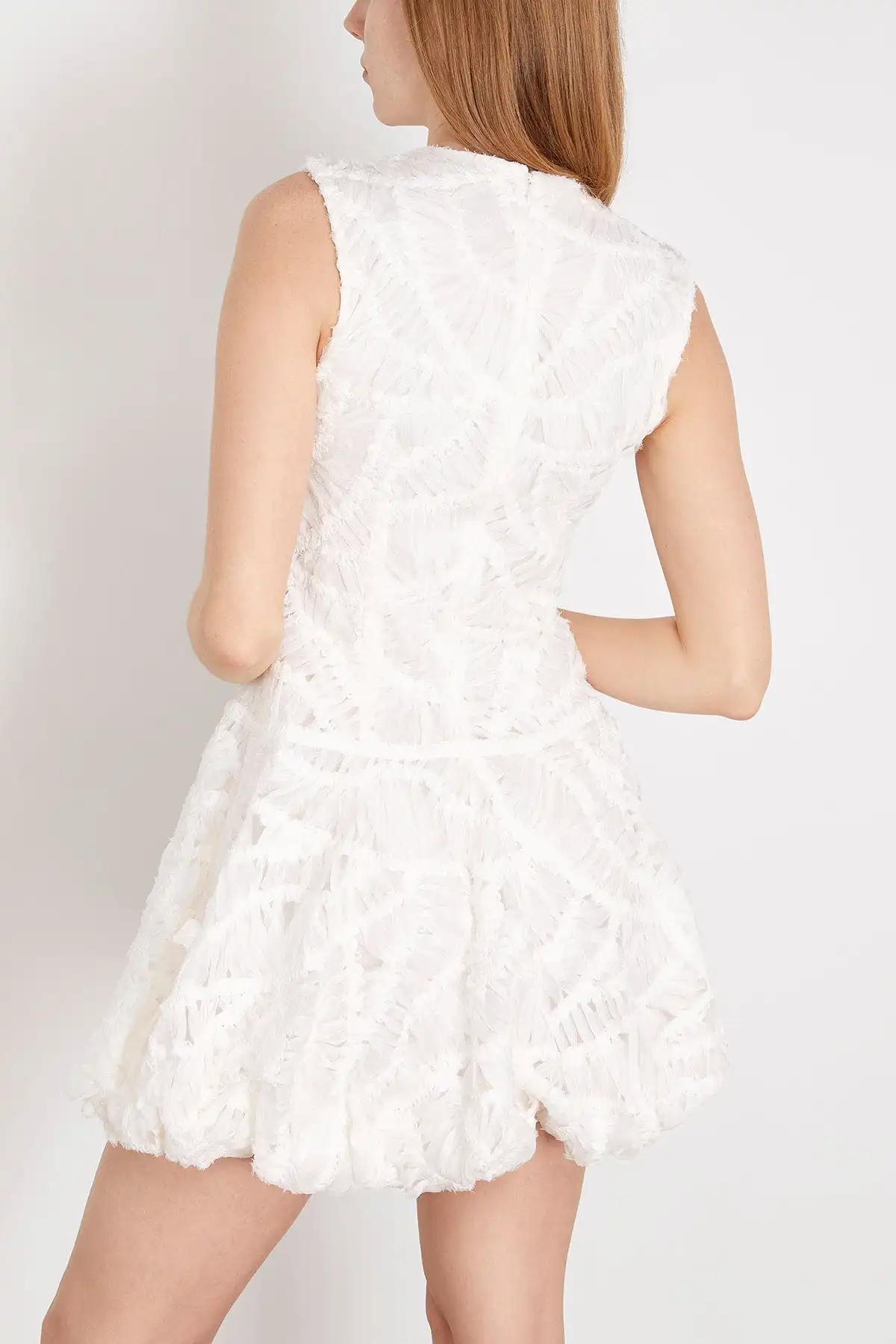 Vallan Sleeveless Mini Dress in White